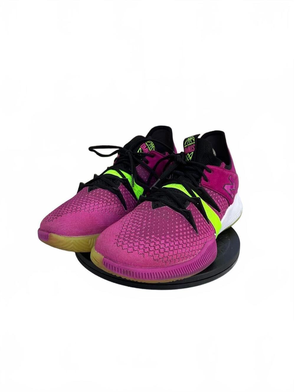 New Balance Men's Pink and Neon Green Soccer Shoes, Very Good Condition, Size 12